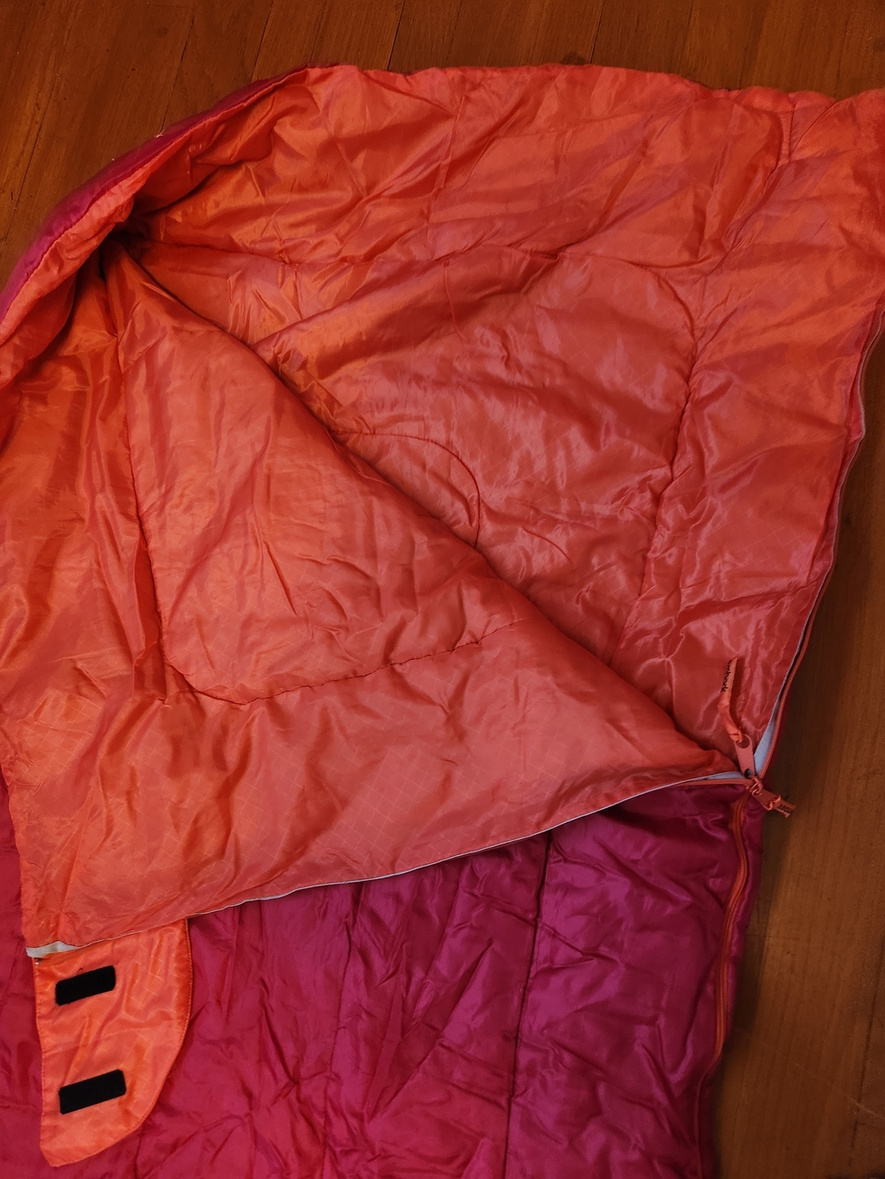 Embark Youth Sleeping Bag in Pink and Orange - Picture 4 of 4